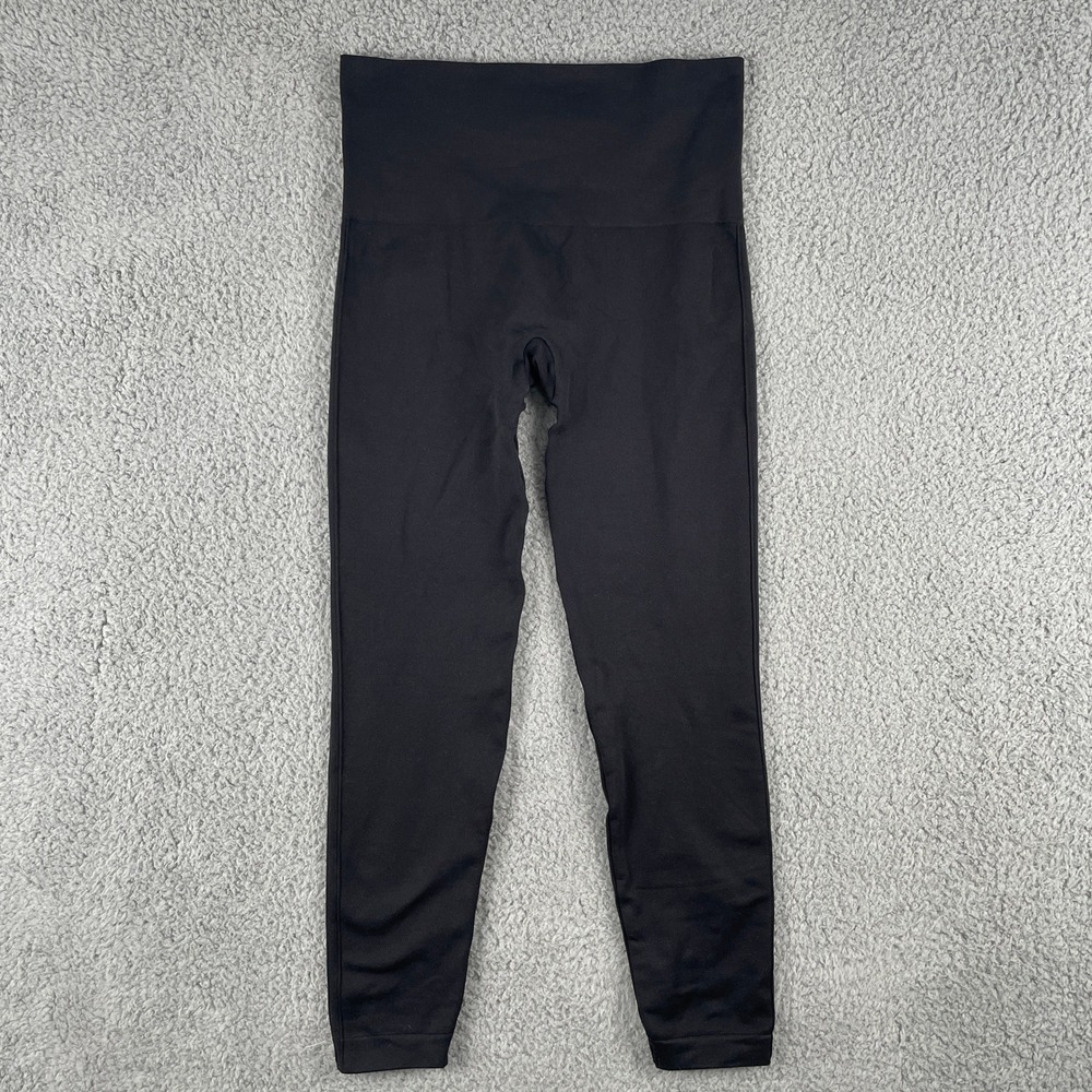 Spanx Leggings Womens L‎ Black Seamless High Rise Slimming Shaping Ankle Length - Picture 4 of 10